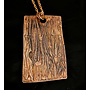 Woodgrain large copper pendant 19