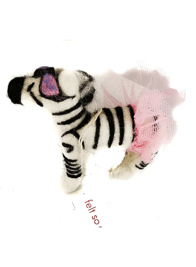 Décoration à suspendre en feutre Zebra Sassy 24