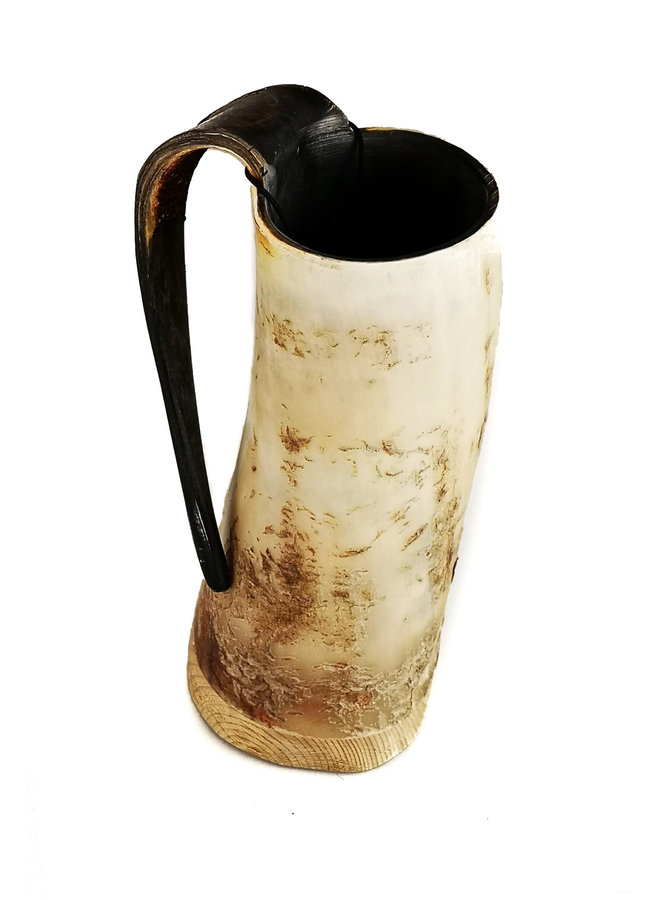 Rustic  Horn Drinking  Mug  Tappered Handle 51