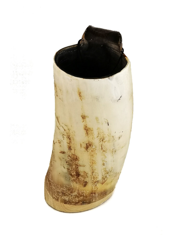 Rustic Horn Drinking Mug Tappered Handle 51