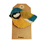 Blaumeise Vogel Filz Brosche 03