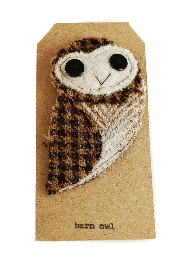 Broche Feutre Oiseau Hibou 04