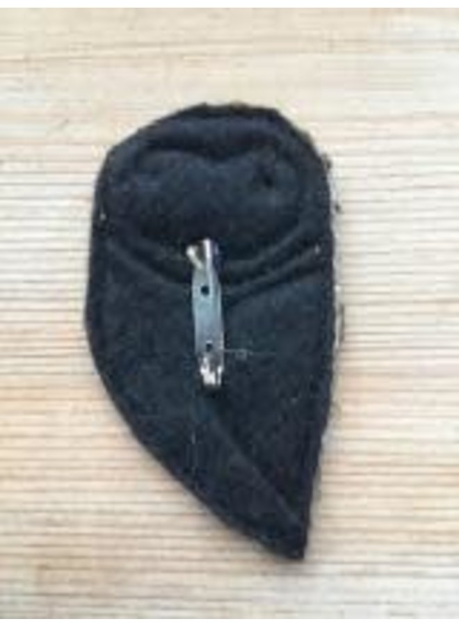 Broche Feutre Oiseau Hibou 04