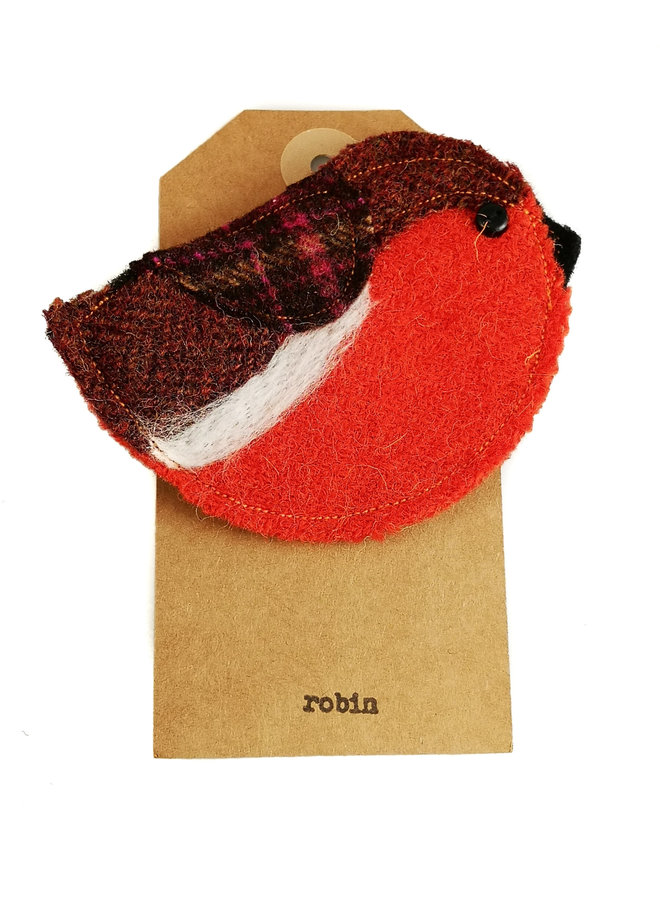 Брошь Robin Bird из войлока 05