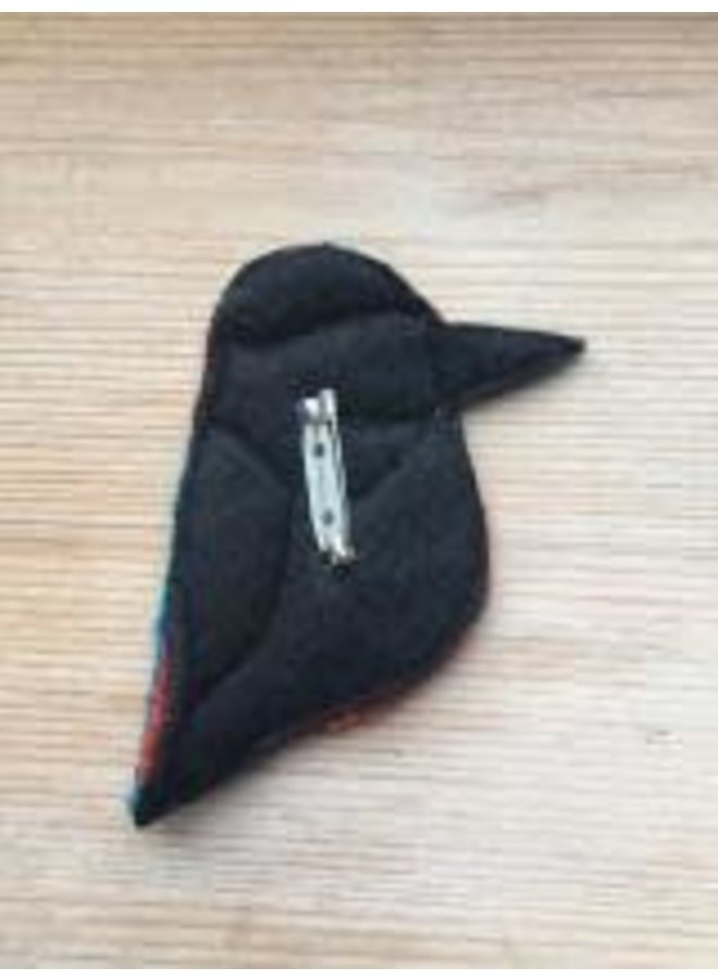Kingfisher Bird Felt Brooch 06