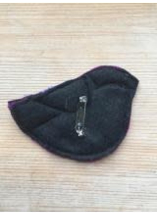 Bulfinch Purple  Bird Felt Brooch 07