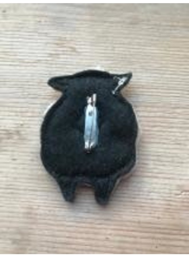 Broche en feutre de créature de mouton blanc 10