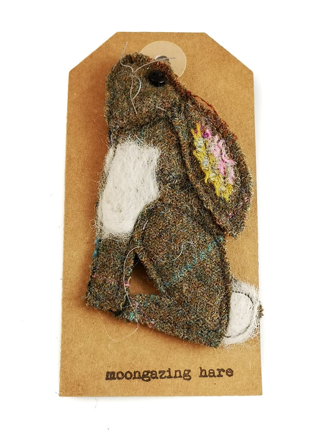 Hare Creature Felt Brooch 12