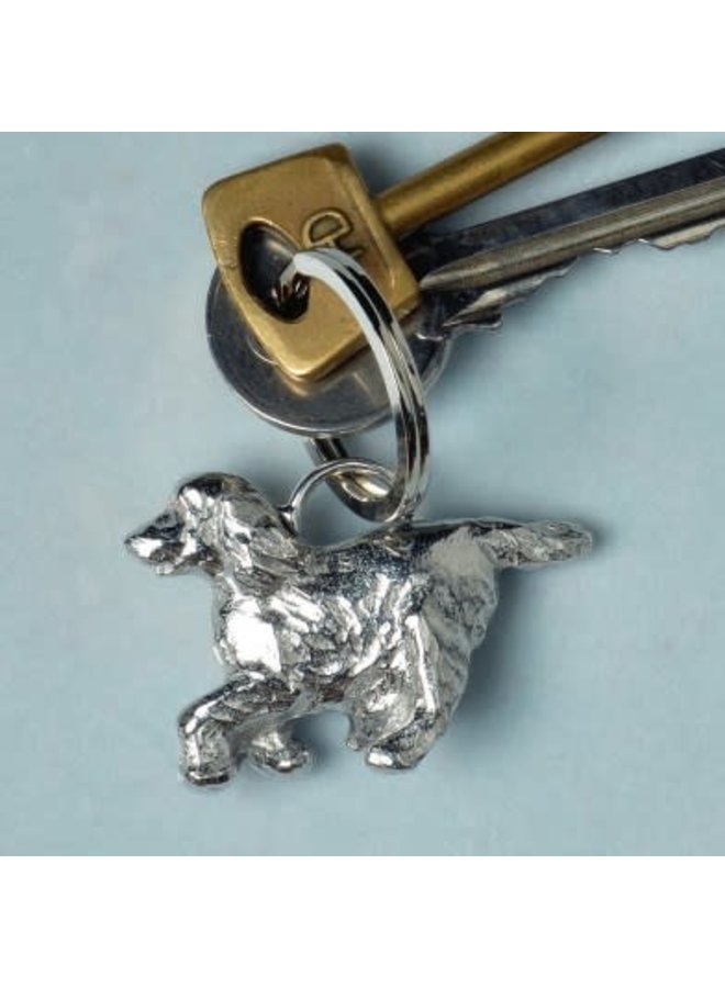 Dog Pewter  Keyring  54