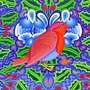 Christmas Robin Card 15 x 15 cm