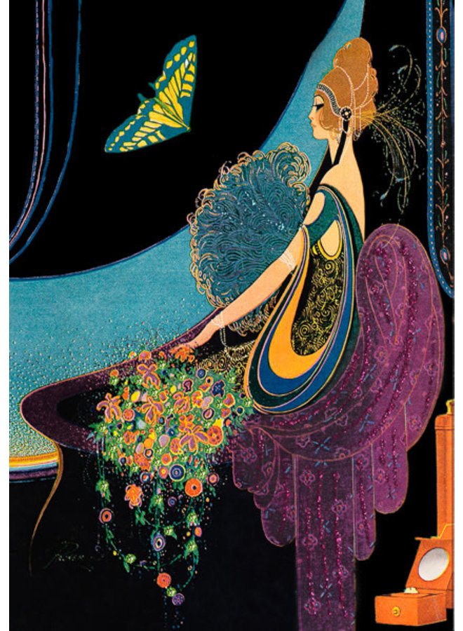 Glitzerkarte für Mädchen und Schmetterlinge