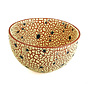 Crackle Round green dot medium bowl 19