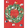 Merry Christmas Wreath Advent Calendar Card by Pugsley