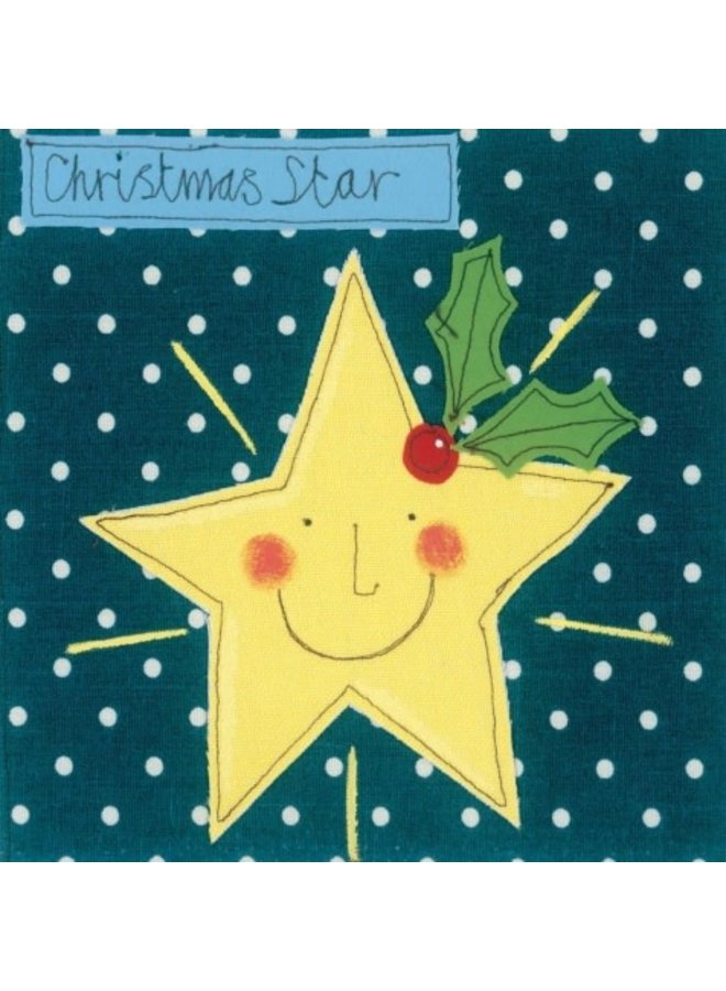 Christmas Star by Sophie Harding  x5  Xmas Charity cards 140x140mm