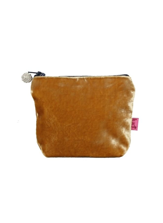 Mini  Velvet Purse Ochre 458