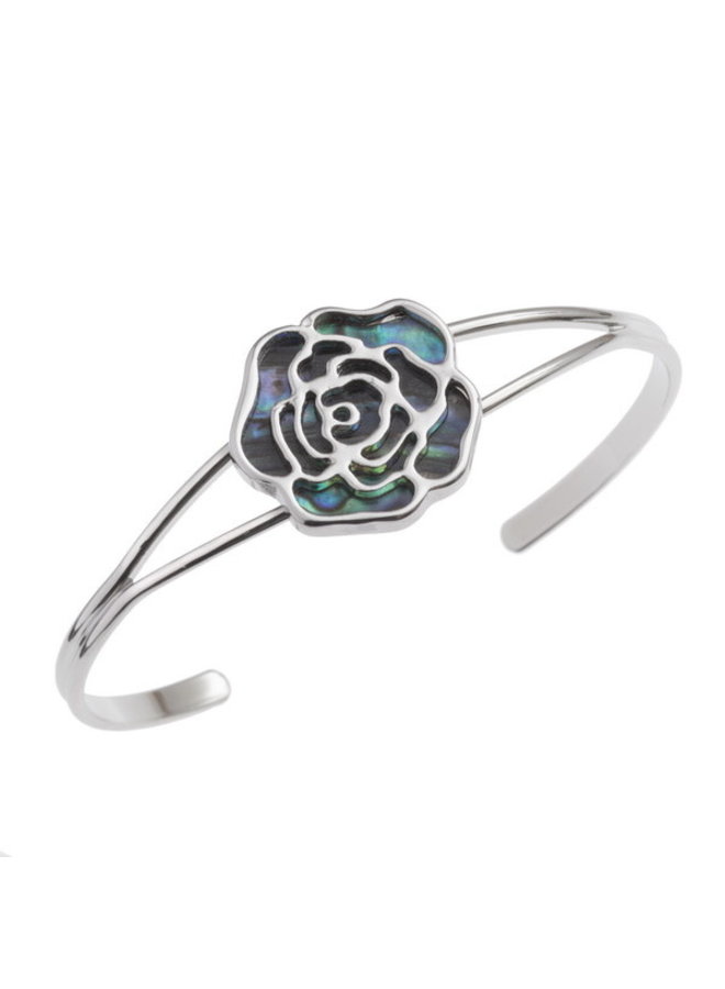 Rose Inlaid Paua shell Bangle T353