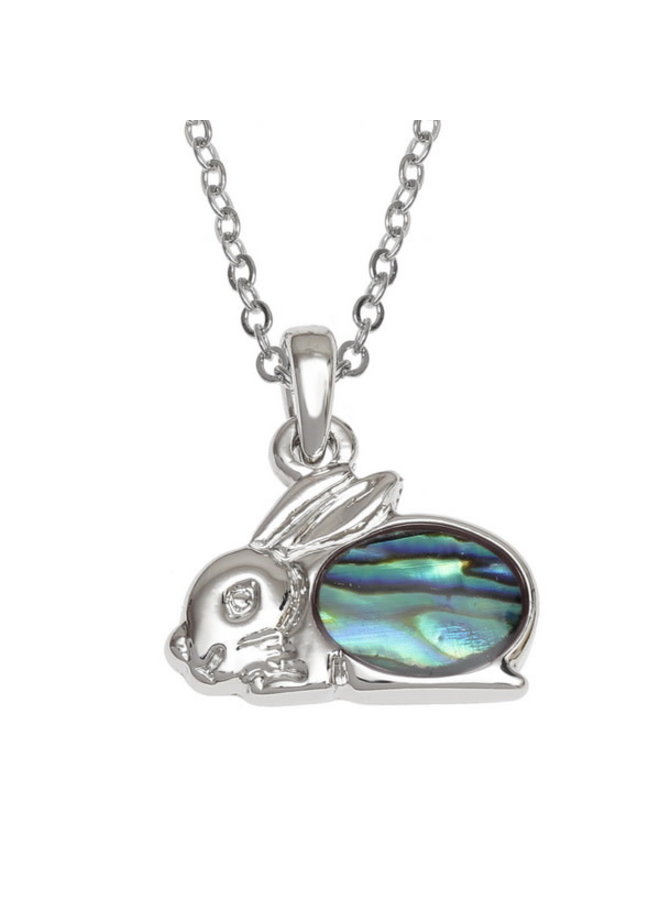 Rabbit Inlaid Paua shell  necklace T537