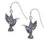 Hummingbird Inlaid Paua shell Drop Earrings T201