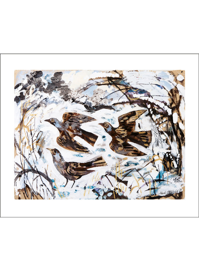 Winterbesucherkarte von Mark Hearld