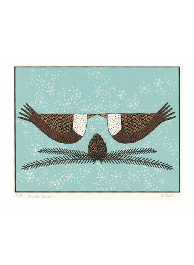 Tarjeta Winter Birds de Alice Melvin