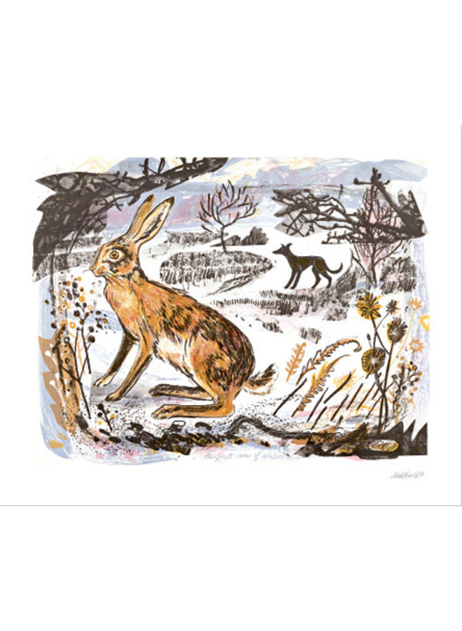 Tarjeta La primera nieve del invierno de Mark Hearld