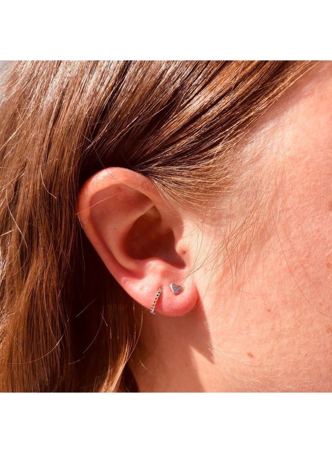 Petit Heart silver (only) stud earrings 94