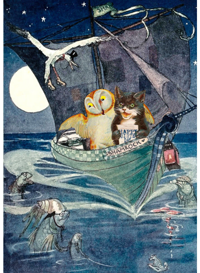 The Owl & The Pussycat Vintage Card