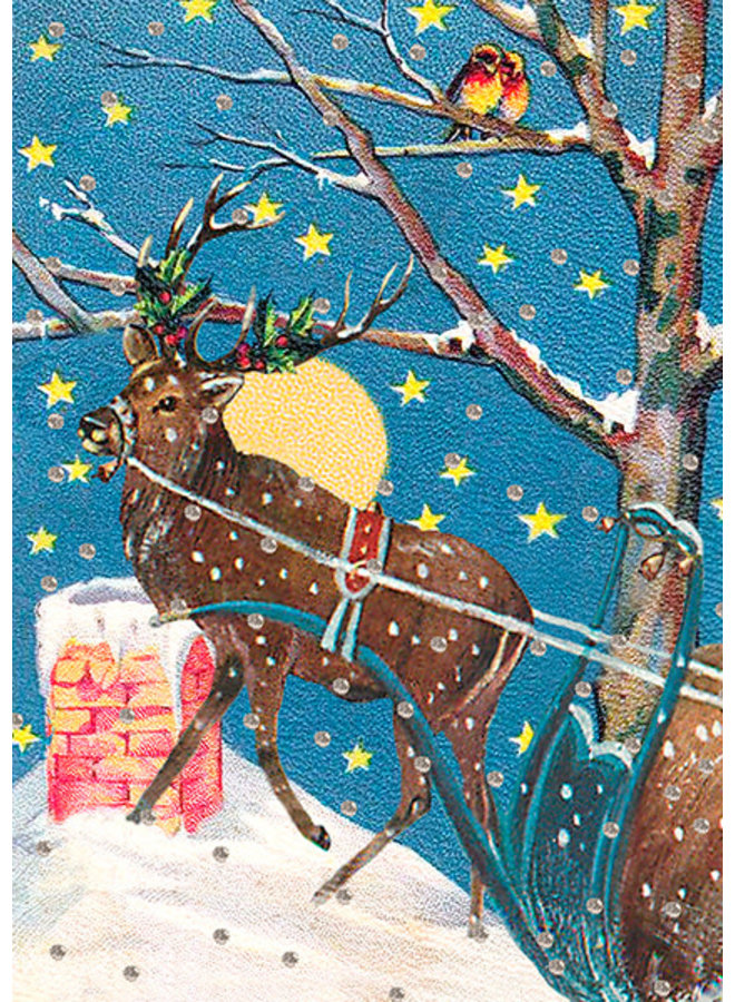 Starry Winter Night Glitter Card