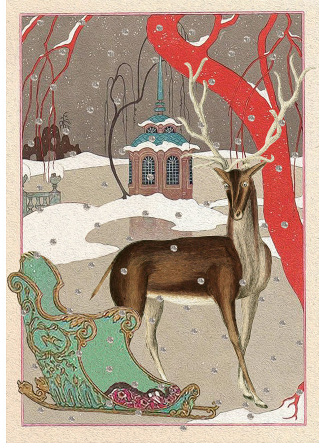 Ice Lake Glitter Card