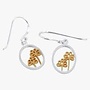 Elderflower silver and gold Earrings 25