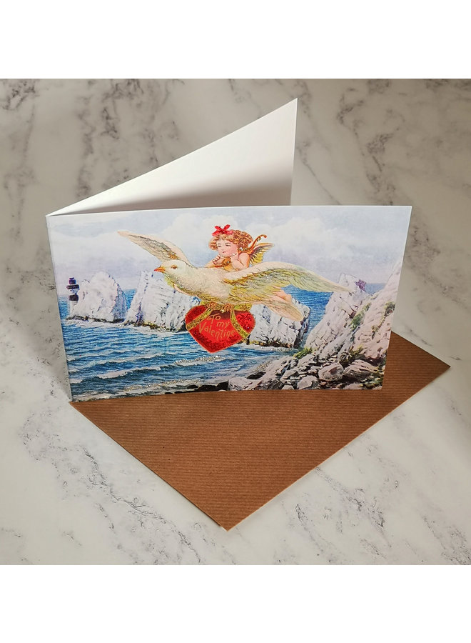 Love Dove Vintage Glitter Card 91