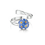 Forgetmenot Ring round adjustable silver 05