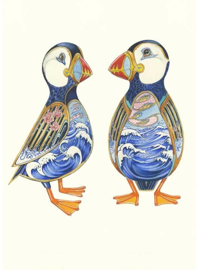 Two Puffins Card