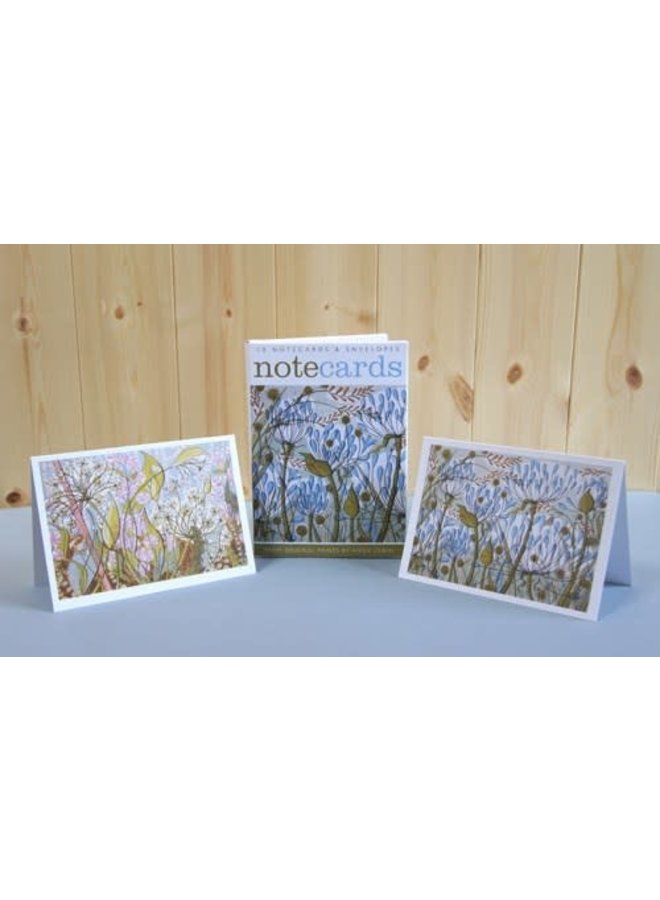 Tarjetas de notas de Agapanthus y Ramsons de Angie Lewin