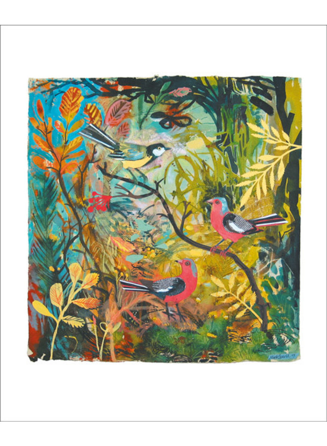 Mésange charbonnière et pinsons par Mark Hearld
