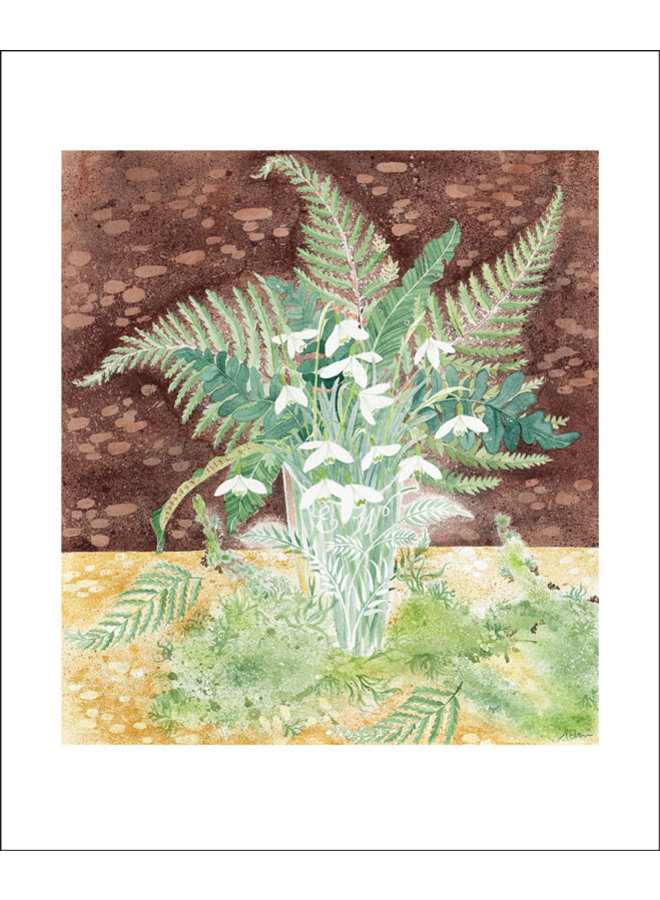 Snowdrops and Ferns by Angie Lewin