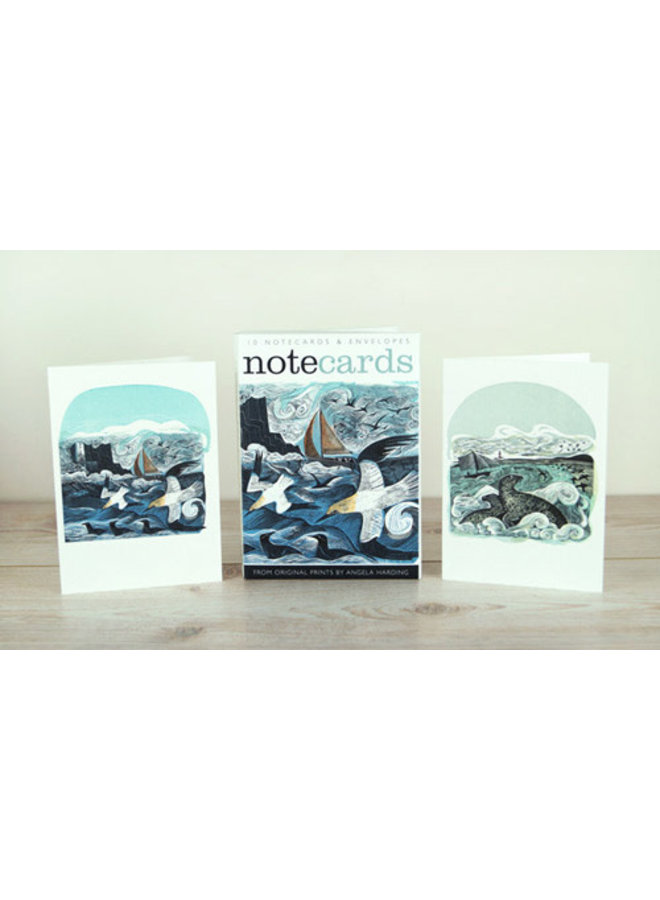 Gannets en Rathin Island y Seal Song 10 Notecards de Angela Harding