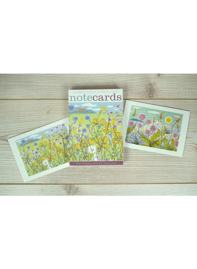 Machair , Plantian and Thrift  10 Notecards by Angie Lewin