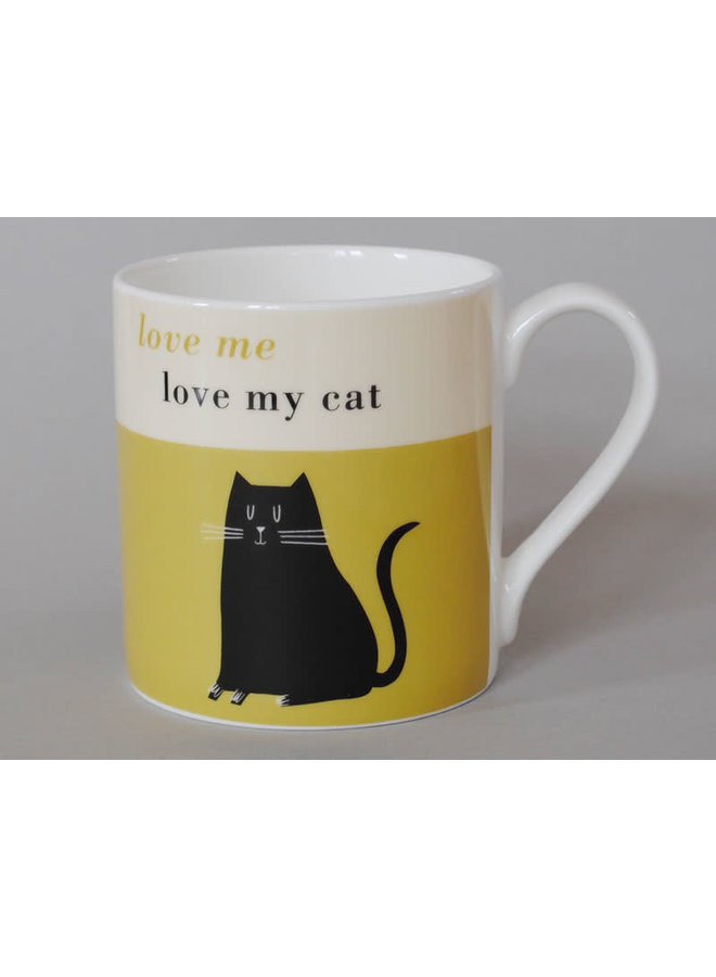 Bonheur Grand Mug Chat Noir Olive 106