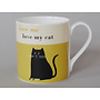 Happiness stor mugg Black Cat Olive 106