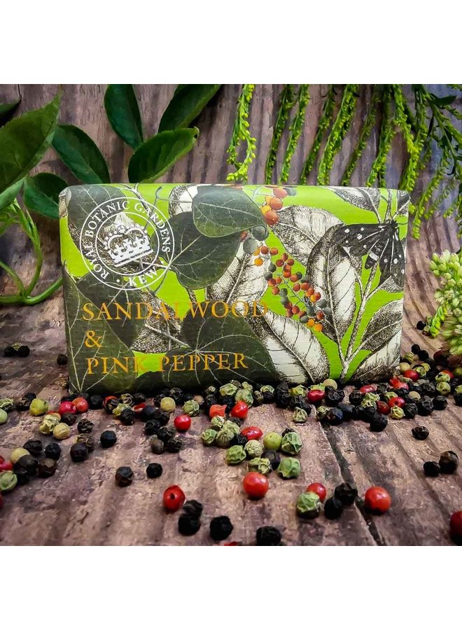 Kew Gardens Sandalwood & Pink Pepper 240 gm  Soap