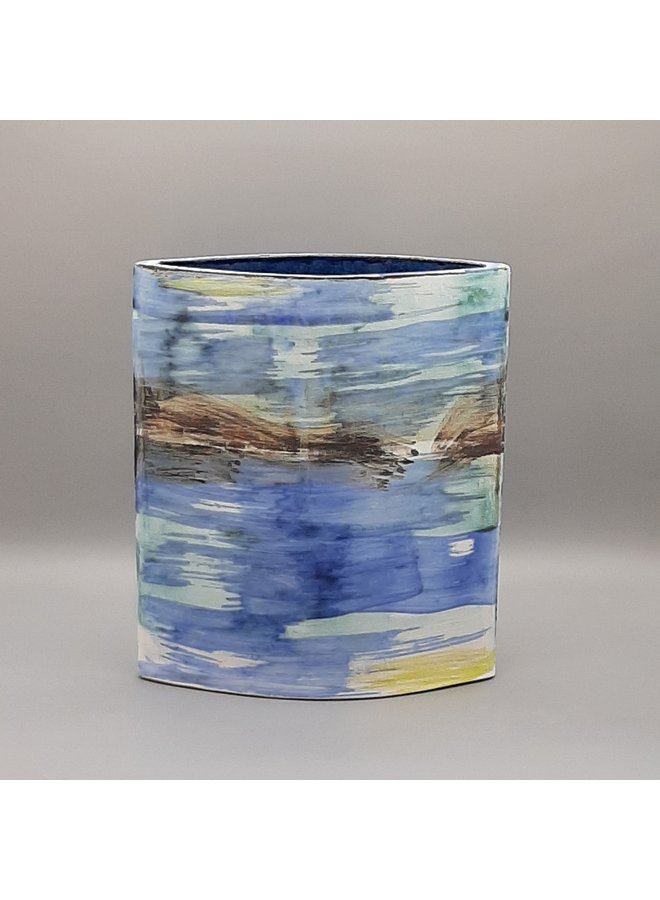 Blue Shoreline large  vase  28