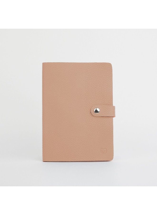 Coral and Orange Vegan  Notebook with clasp lined paper 050