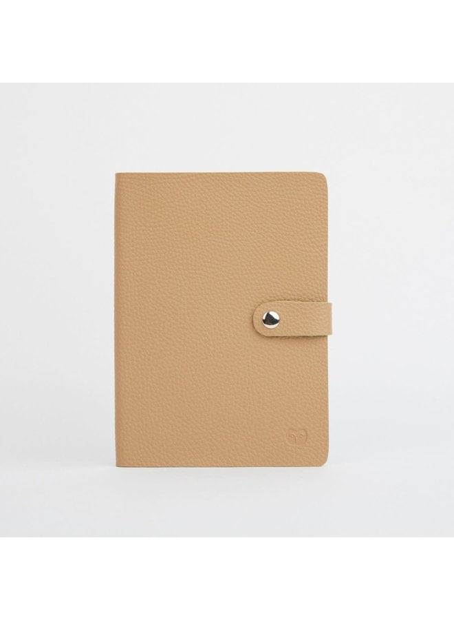 Sandy and Green Vegan  Notebook with clasp lined paper 050