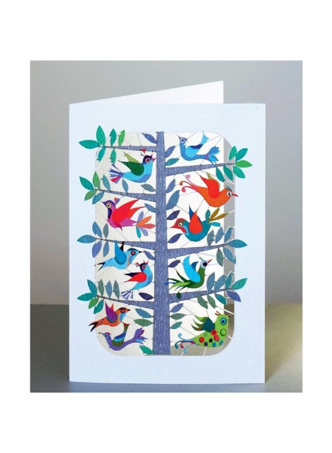 Tree Full of Birds  Lazer cut card