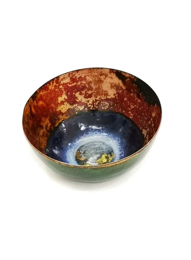 Enamelled Copper Bowl unique 181