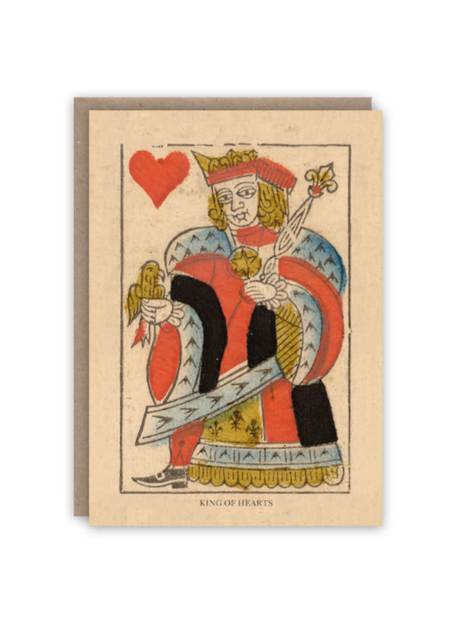 Carte de livre de modèle de roi de coeur