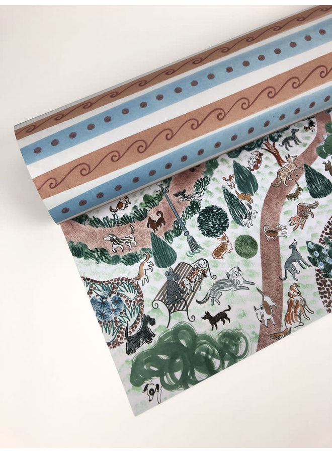 Dogs in the Park Gift Wrap by Emily Sutton