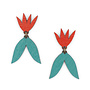 Flame Twins Stud Earrings 044