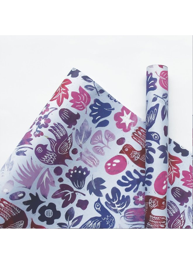 Damson Bird Wrapping Paper